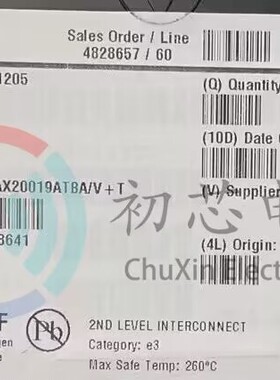 【初芯电子】MAX20019ATBA/V+T 封装DFN10 丝印AZNB 开关稳压器