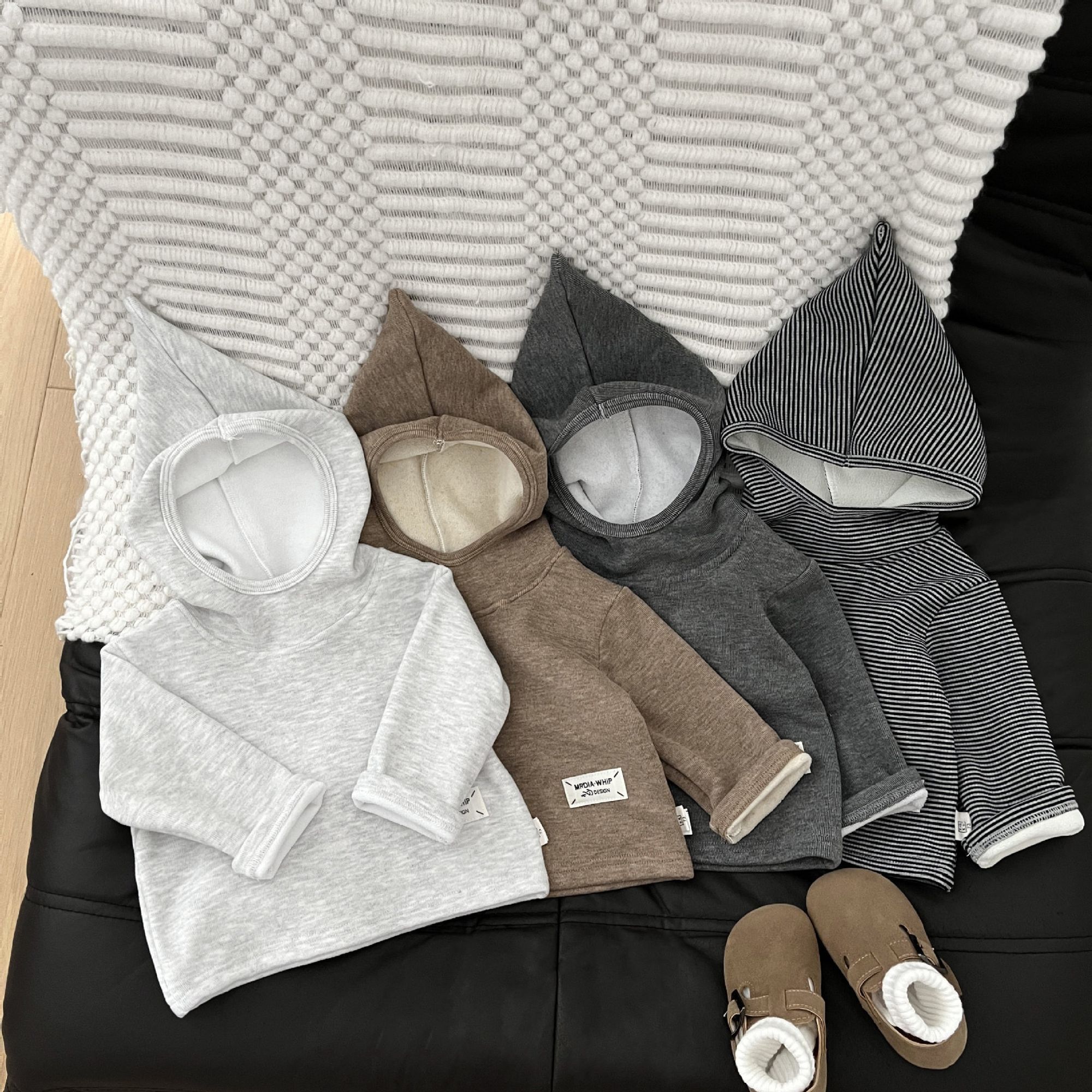 韩国童装男女宝宝秋冬季加绒卫衣