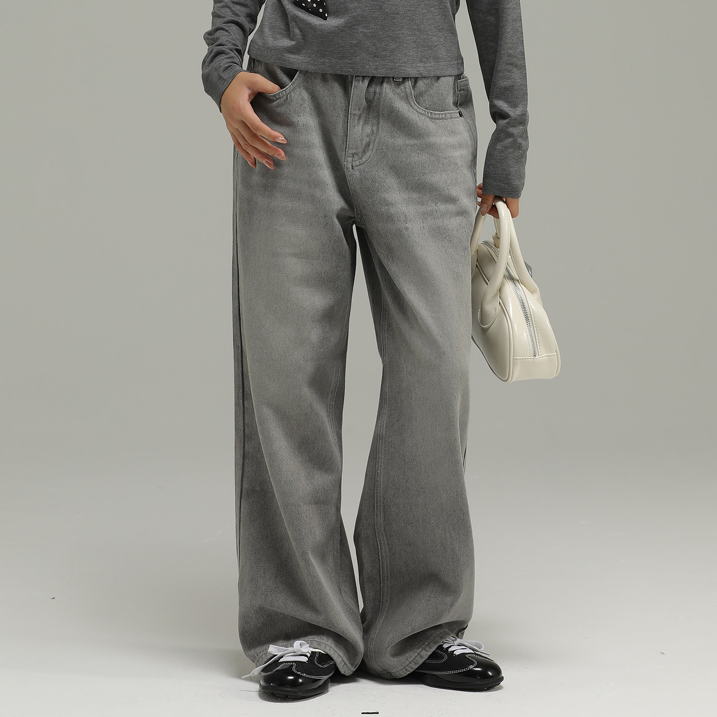 小女森女童春秋牛仔裤美式做旧宽松阔腿裤中大童水洗灰休闲长裤子,童装/婴儿装/亲子装,儿童牛仔裤,淘宝优惠券,粉丝福利购,淘宝优惠卷