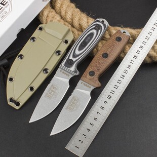ESEE-3户外刀具战术小刀野外求生刀多功能直刀一体带鞘锋利水果刀