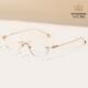 万金宝大师系列钻石切边小方糖女士眼镜MA 51012W