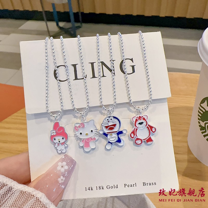 草莓熊美乐蒂纯银项链女卡通时尚