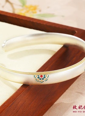 宝相来纯银手镯女简约百搭时尚