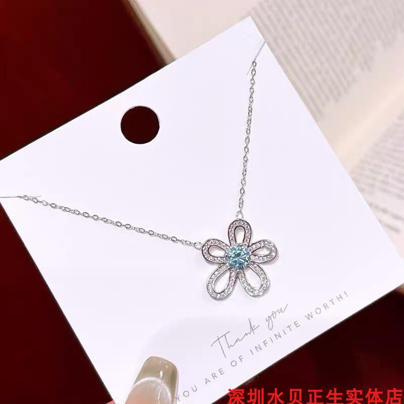 太阳花纯银项链女个性简约百搭