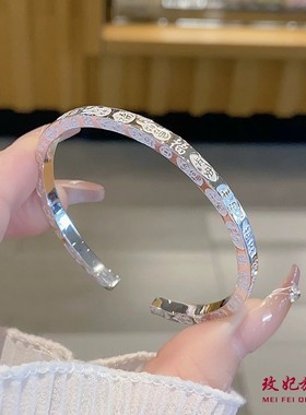 吉言开口纯银手镯女轻奢高级感