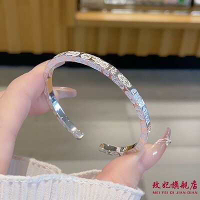 吉言开口纯银手镯女轻奢高级感