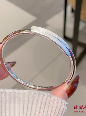 碎冰冰吉言纯银手镯女轻奢高级感