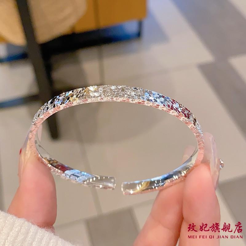 碎冰冰纯银手镯女小众轻奢高级感图片