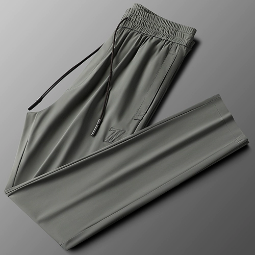 Комфортная ткань, дорожные дышащие летние штаны, на шнурках, свободный прямой крой