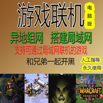 异地组网搭建局域网电脑PC游戏文明6联机辅助魔兽星际反恐精英CS