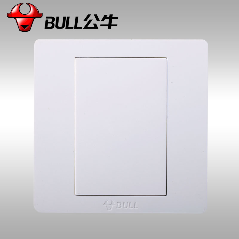 bull公牛开关g07面板白板86型 空白面板g07b101白板光白色老款