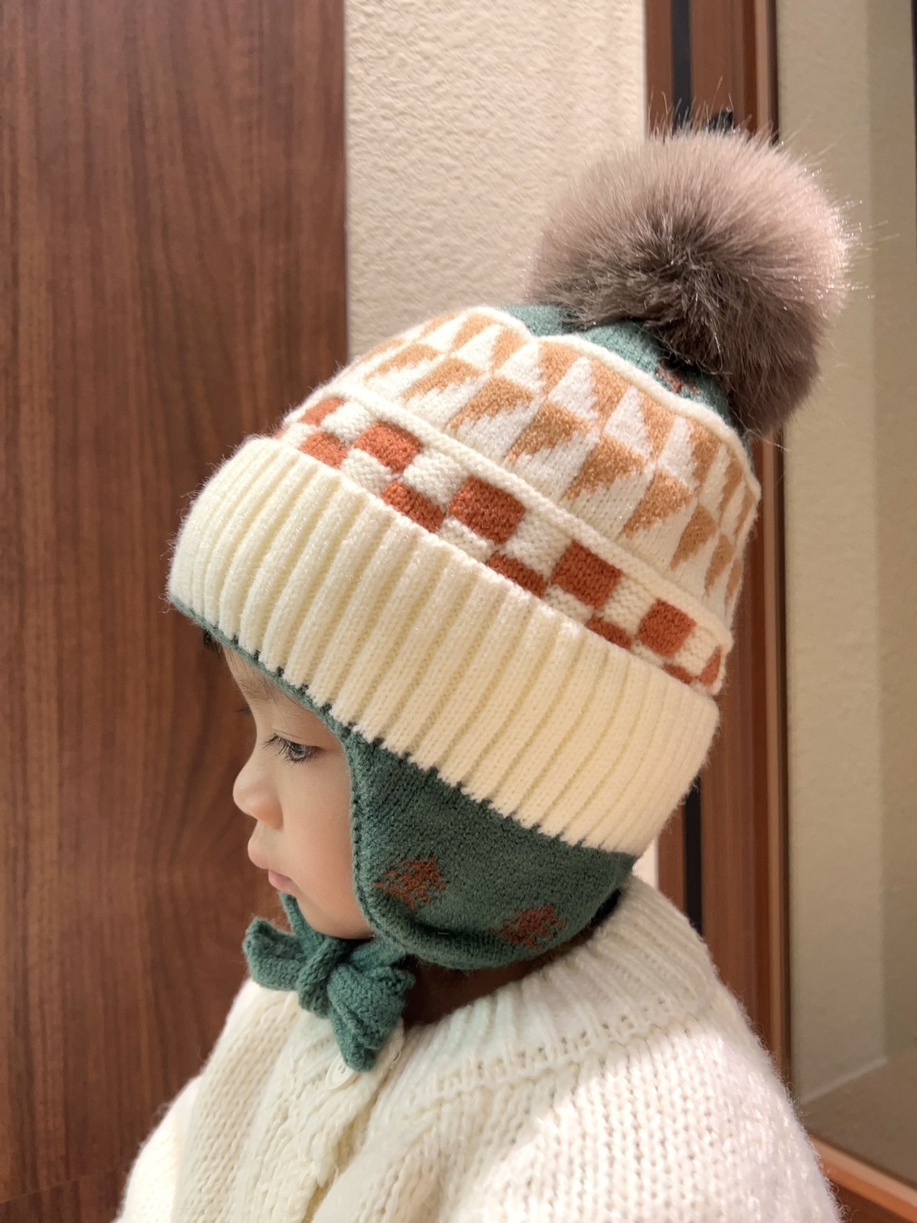 宝宝帽子秋冬款时尚毛球款护耳针织帽英伦风男女童加厚保暖毛线帽,童装/婴儿装/亲子装,帽子,淘宝优惠券,粉丝福利购,淘宝优惠卷