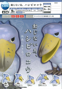 虾壳社 现货日本EPOCH扭蛋 鸟类模型 动物摆件 鲸头鹳一动不动