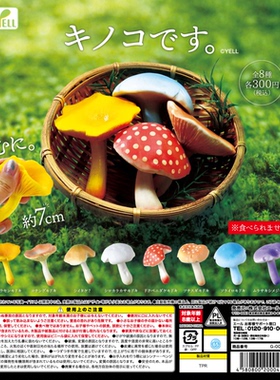 虾壳社 现货日本YELL扭蛋 缤纷菇 摆件 菌 毒蘑菇 不可食用 再贩