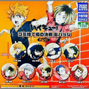 多美卡排球少年垃圾场决战徽章Part１ ARTS扭蛋 虾壳社 现货日本T