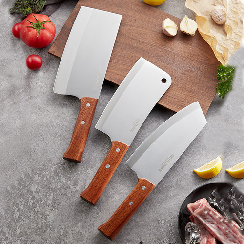 德世朗4铬钢中式开刃切菜切肉刀