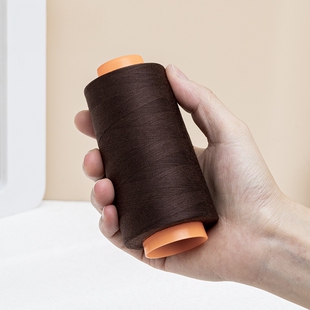 咖啡色402缝纫线家用大卷高速缝纫机宝塔手工涤纶多色缝衣线平车