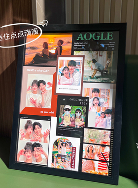 DIY定制照片打印手账复古胶片情侣闺蜜礼物创意挂墙黑色海报相框