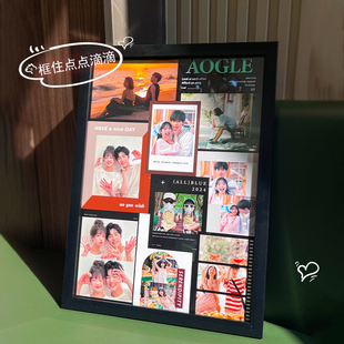 DIY定制照片打印手账复古胶片情侣闺蜜礼物创意挂墙黑色海报相框