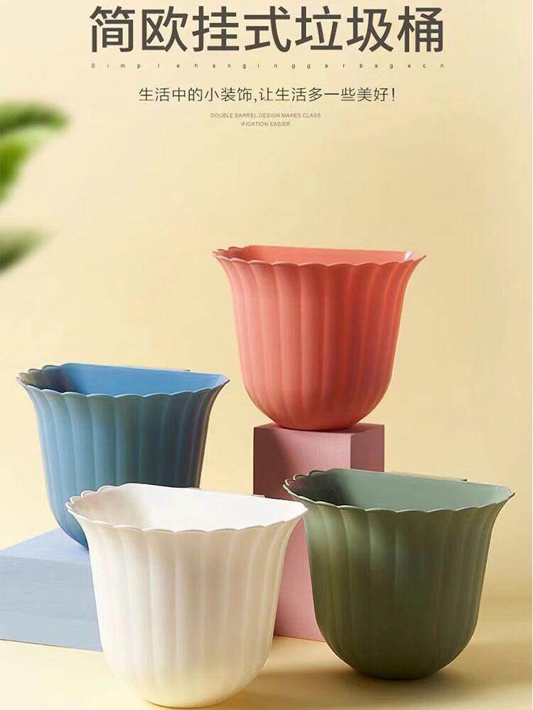 일본식 주방 쓰레기통 쓰레기 분류 주방 캐비닛 도어 벽걸이 형 가정용 북유럽 잔해물 보관함