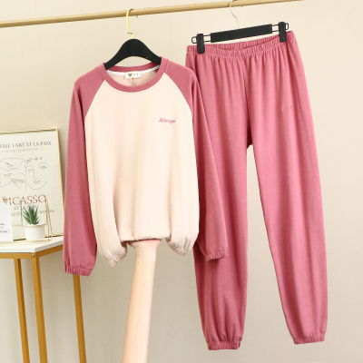 双面德绒保暖套装女冬季