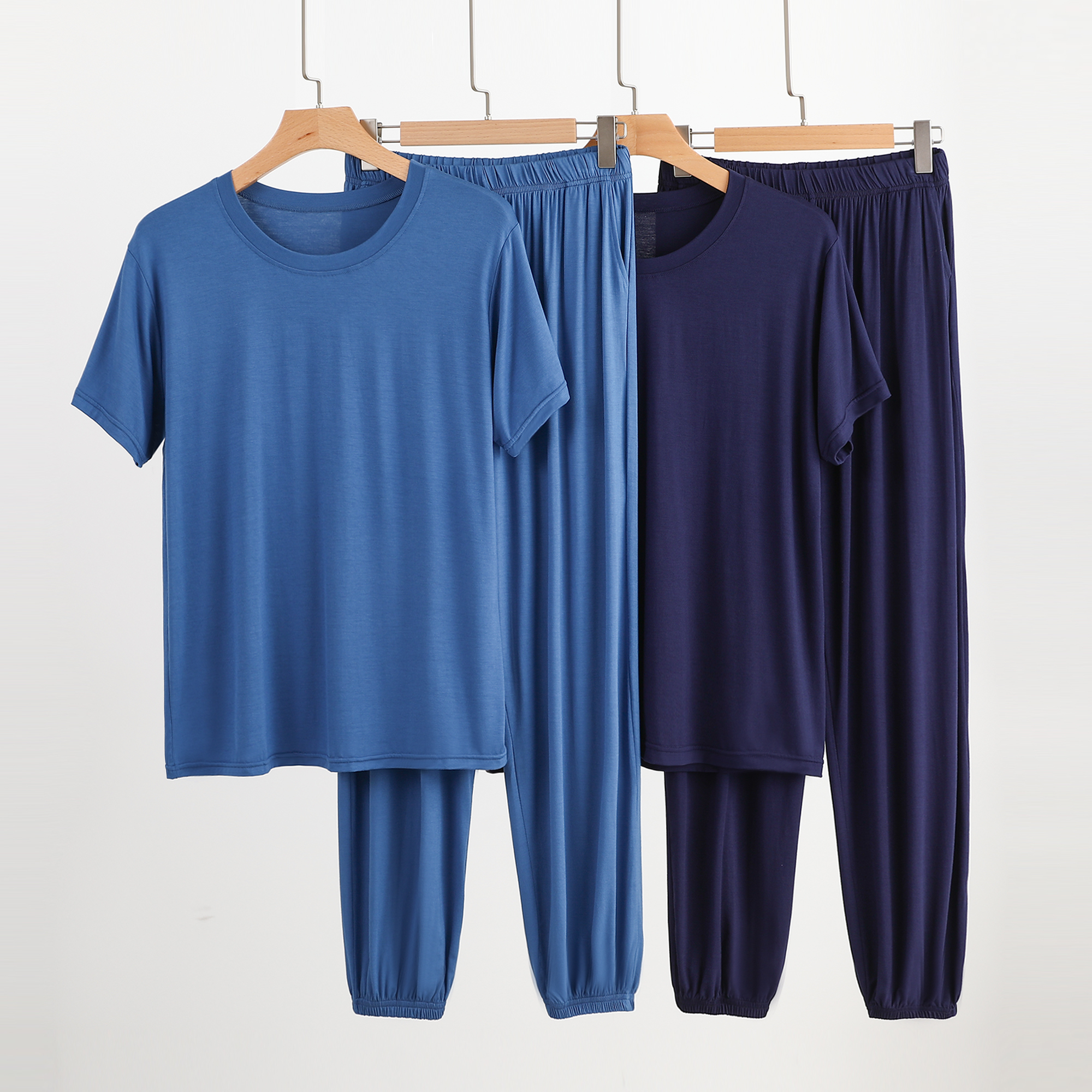 男士短袖家居服套装夏季