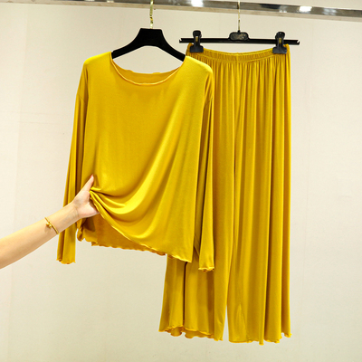 莫代尔睡衣套装宽松家居服