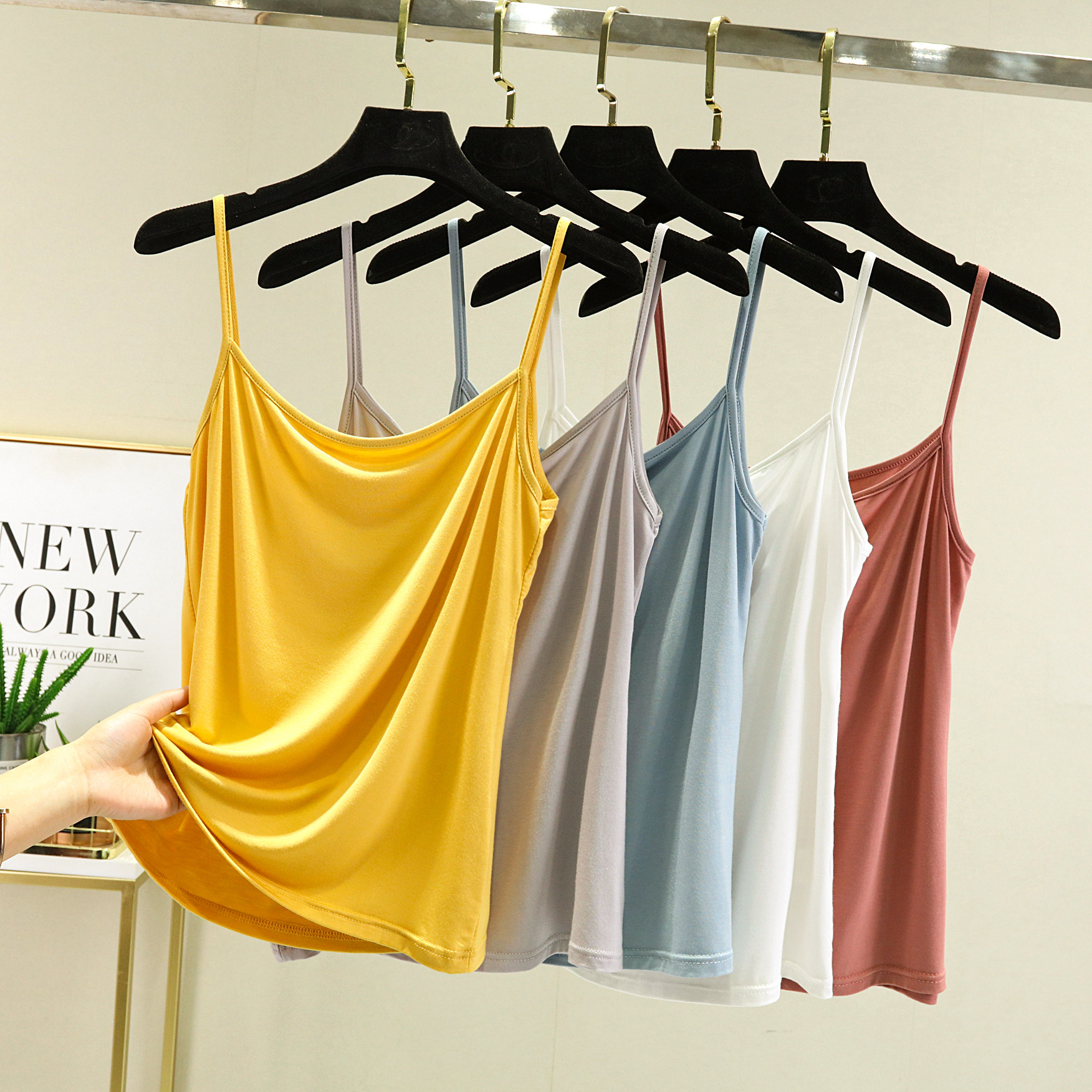 莫代尔打底小吊带女夏季内搭无袖T恤休闲大码纯色背心百搭薄上衣,女装/女士精品,背心吊带,淘宝优惠券,粉丝福利购,淘宝优惠卷