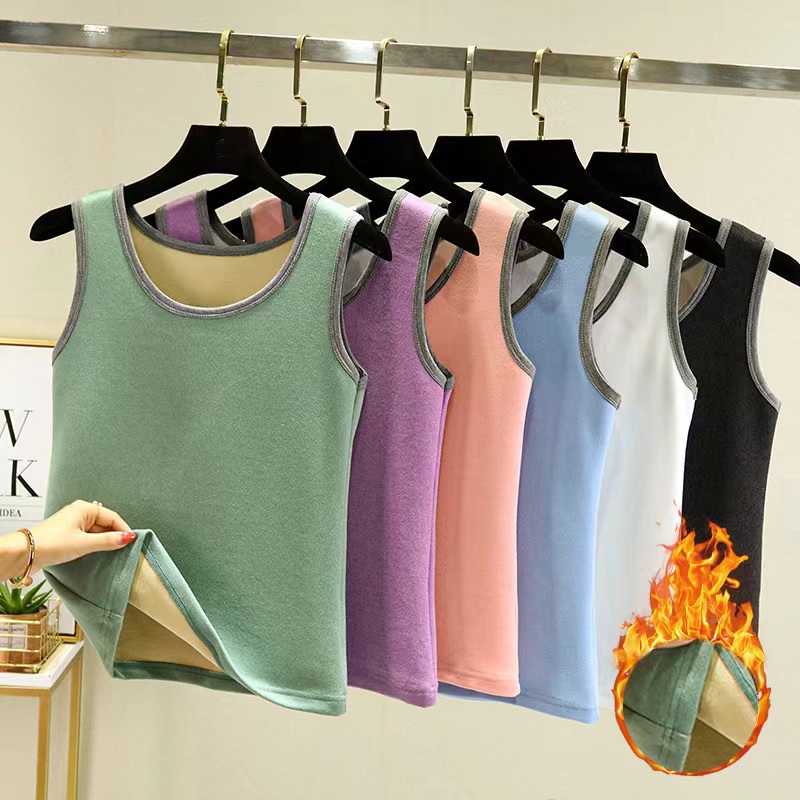 德绒发热背心保暖无痕打底衫