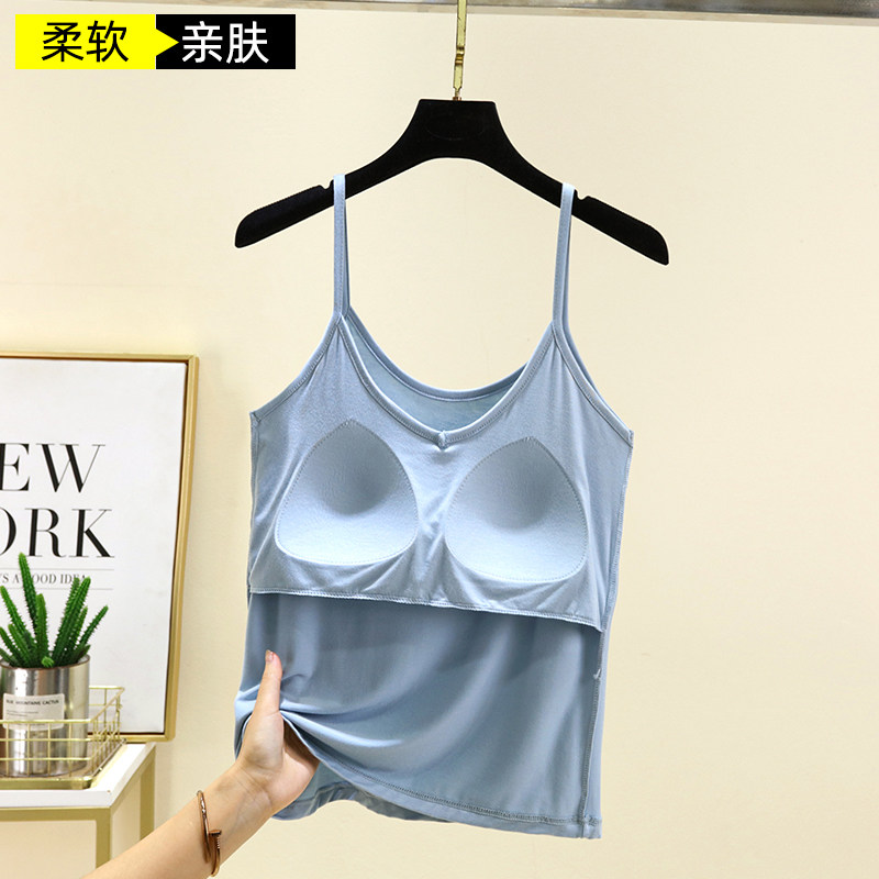 莫代尔可外穿吊带背心图片