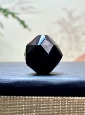 爆闪乌金黑水晶钻石切面散珠