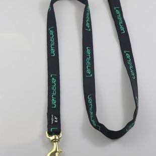 脖圈牵带套装工作犬宠物狗日常出行遛狗绳双层夜光字母织带眼镜蛇