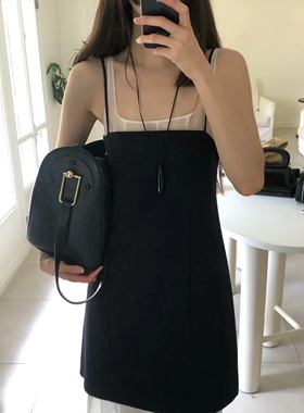 atmosphere韩国原单 时尚气质百搭显瘦吊带连衣裙女