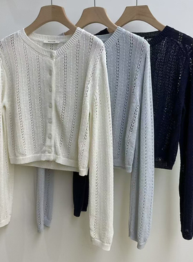 韩国原单PLACOR 镂空针织开衫空调衫