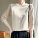 打底衫 春夏季 上衣 女圆领纯棉t恤宽松百搭薄款 内搭半袖 新款 七分袖
