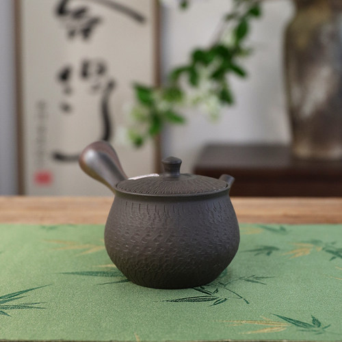 日本原装进口常滑烧急须侧把壶