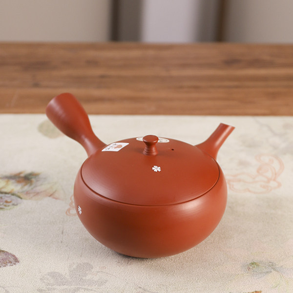 日本常滑烧侧把壶急须名匠北龙纯茶壶