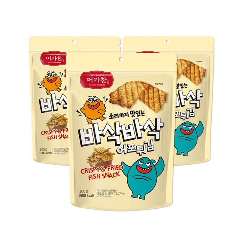 韩国直邮 Eogachan香脆鱼片小吃袋装烤鱼片休闲即食 海味零食