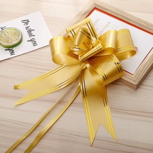 5CM特大号手拉花礼物包装丝带花蝴蝶结开学教室桌面布置红色彩带