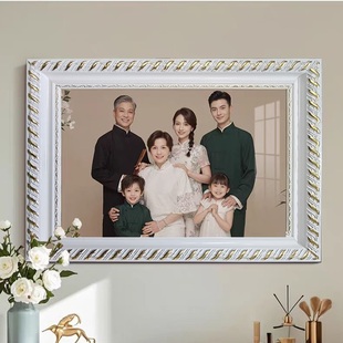欧式实木婚纱照相框挂墙16 20 30寸大尺寸洗照片素描装饰画框定制