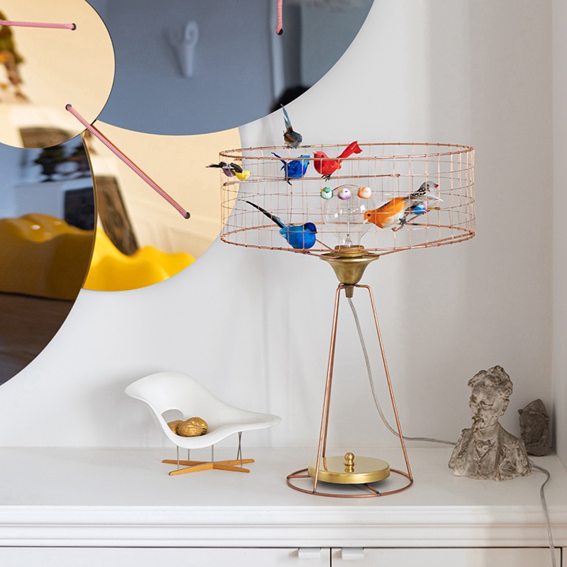 法国进口Mathieu Challieres Volières鸟舍鸟笼台灯桌面装饰灯