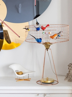 法国进口Mathieu Challieres Volières鸟舍鸟笼台灯桌面装饰灯