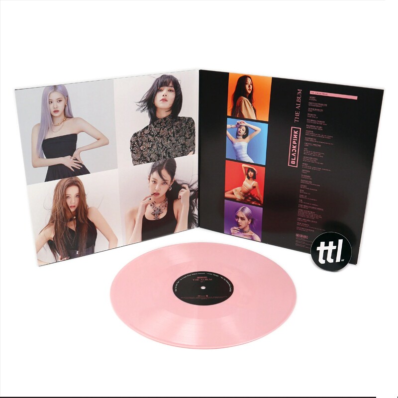 블랙핑크 첫 번째 앨범 THE ALBUM LP 한국 대중음악 핑크 컬러 비닐 음반