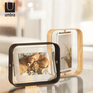 Umbra6寸7寸时尚轻奢木质玻璃相框摆台照片婚纱照结婚纪念礼物