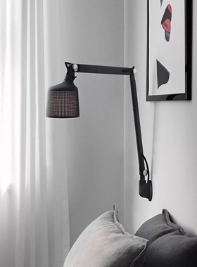 vipp522 523简约现代书房不锈钢壁灯卧室床头灯黑色氛围感