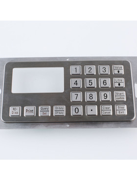 LTIC非接触式英文金属键盘 加油机不锈钢按钮 充值机16键按键