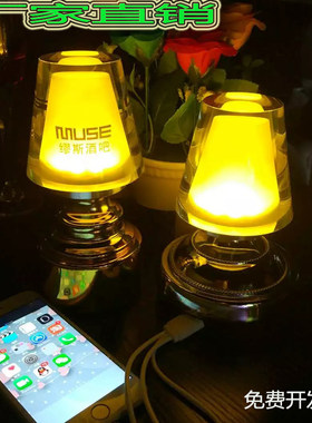 led酒吧欧式风蜡烛充电台灯桌灯