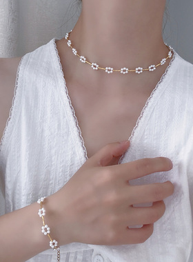 手工编织施家珍珠轻奢小众项链女