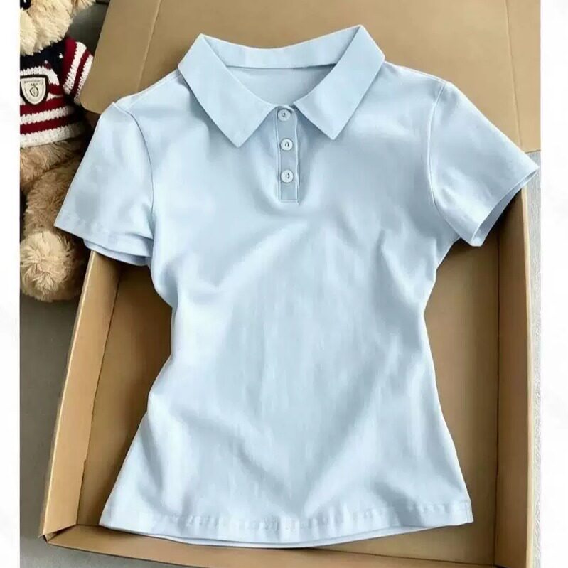 夏季韩系JK制服纽扣短袖
