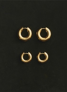 耳环女2025新款爆款高级感显脸小冷淡风欧美百搭大圈圈耳扣耳饰